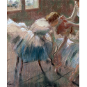 Reprodukcje obrazów Three Dancers Preparing for Class - Edgar Degas