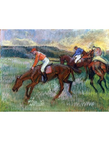 Reprodukcje obrazów Three Jockeys - Edgar Degas