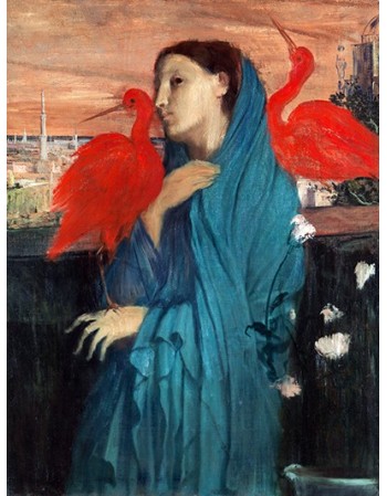 Reprodukcje obrazów Young Woman with Ibis - Edgar Degas