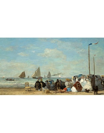 Reprodukcje obrazów Beach Scene at Trouville - Eugene Boudin
