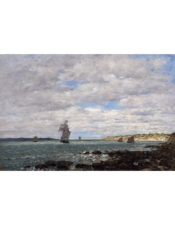 Reprodukcje obrazów Coast of Brittany - Eugene Boudin