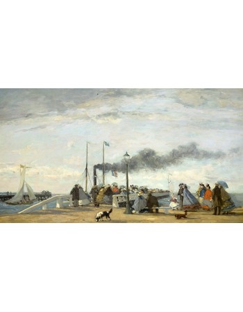 Reprodukcje obrazów Jetty and Wharf at Trouville - Eugene Boudin
