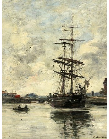 Reprodukcje obrazów Ship on the Touques - Eugene Boudin