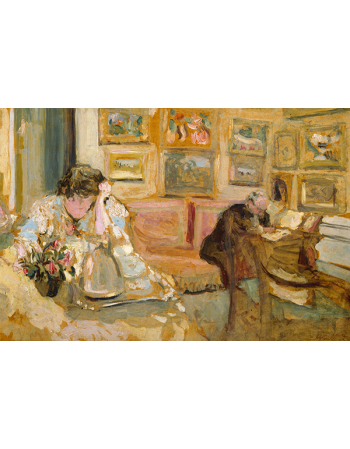 Reprodukcje obrazów Jos and Lucie Hessel in the Small Salon, Rue de Rivoli - Edouard Vuillard