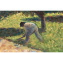 Reprodukcje obrazów Peasant with a Hoe - Georges Seurat