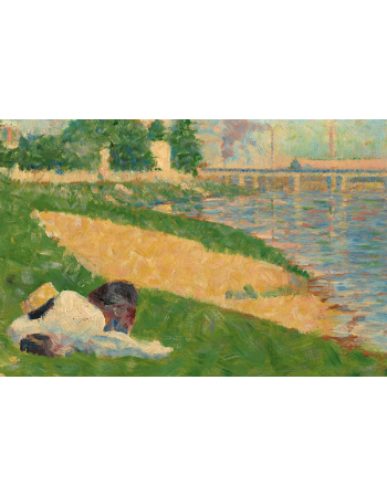 Reprodukcje obrazów The Seine with Clothing on the Bank - Georges Seurat