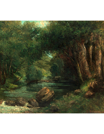 Reprodukcje obrazów A Brook in the Forest - Gustave Courbet