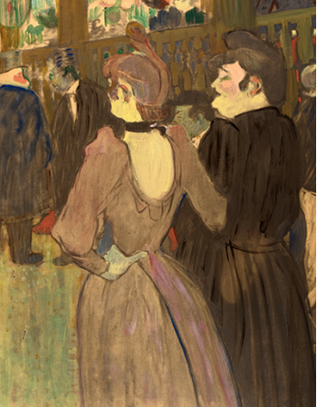 Reprodukcje obrazów La Goulue and Her Sister - Henri de Toulouse-Lautrec