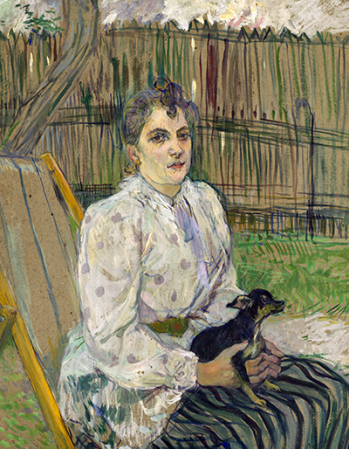 Reprodukcje obrazów Lady with a Dog - Henri de Toulouse-Lautrec