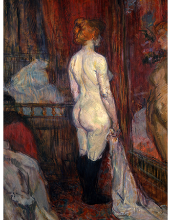 Reprodukcje obrazów Woman before a Mirror - Henri de Toulouse-Lautrec