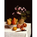 Reprodukcje obrazów Still life primroses, pears and romenates - Henri Fantin-Latour