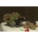 Reprodukcje obrazów Still Life with Grapes and a Carnation - Henri Fantin-Latour