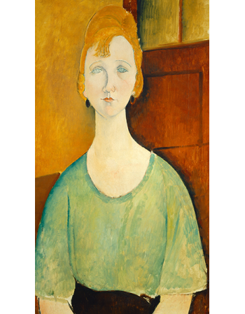 Reprodukcje obrazów Girl in a Green Blouse - Amadeo Modigliani