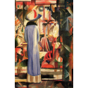 Reprodukcje obrazów Woman in front of a large illuminated window - August Macke
