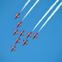Air Show - czerwone samoloty