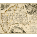 Stara mapa topograficzna Hiszpanii