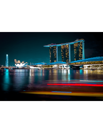 Oświetlony Singapur