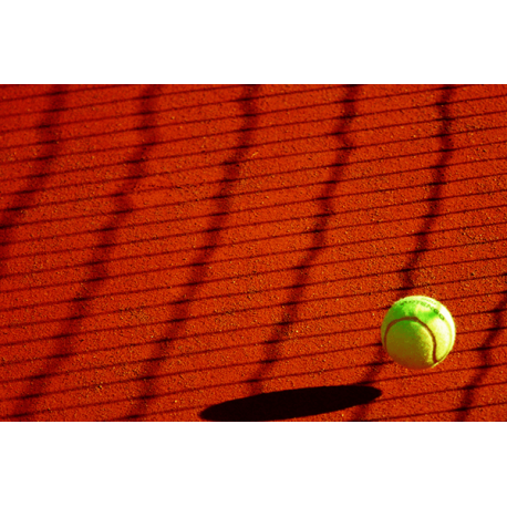 Obraz na płótnie piłeczka tenisowa przy siatce