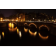 Obraz na płótnie Most w Amsterdamie nocą