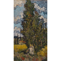 Reprodukcje obrazów Cypresses and Two Women - Vincent van Gogh