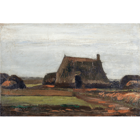 Reprodukcje obrazów Vincent van Gogh Farm with Stacks of Peat