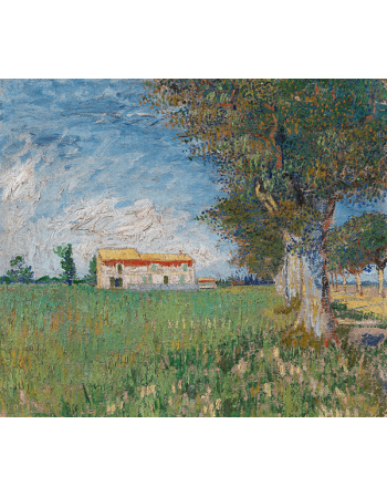 Reprodukcje obrazów Vincent van Gogh Farmhouse in a Wheatfield