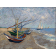 Reprodukcje obrazów Vincent van Gogh Fishing Boats on the Beach at Les Saintes-Maries-de la Mer