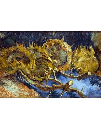Reprodukcje obrazów Four overblown sunflowers - Vincent van Gogh