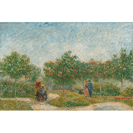 Reprodukcje obrazów Vincent van Gogh Garden with Courting Couples- Square Saint-Pierre