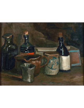 Reprodukcje obrazów Still Life with Bottles and Earthenware - Vincent van Gogh