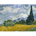 Reprodukcje obrazów Wheat Field with Cypresses - Vincent van Gogh