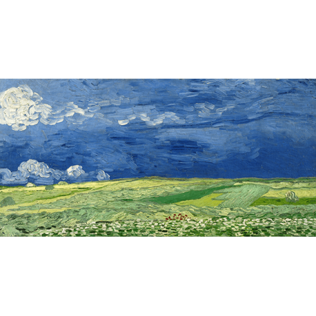 Reprodukcje obrazów Vincent van Gogh Wheatfield under thunder clouds