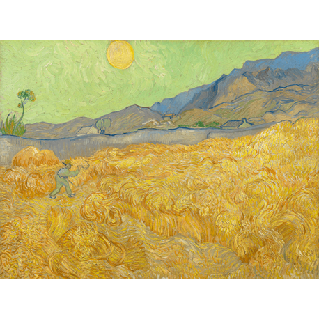 Reprodukcje obrazów Vincent van Gogh Wheatfield with a Reaper