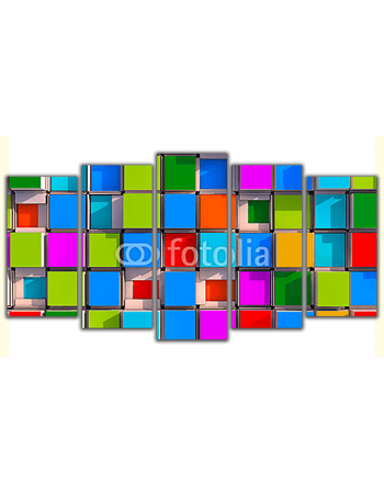 Obraz na płótnie poliptyk Kolorowe kwadraty