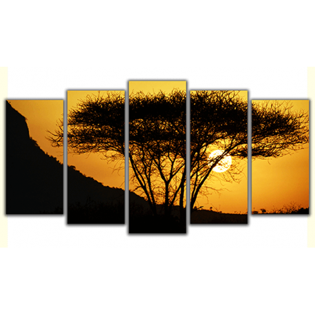 Obraz na płótnie poliptyk Afrykańskie drzewo