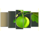 Obraz na płótnie poliptyk Zielone jabłko