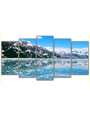 Obraz na płótnie poliptyk Górskie jezioro