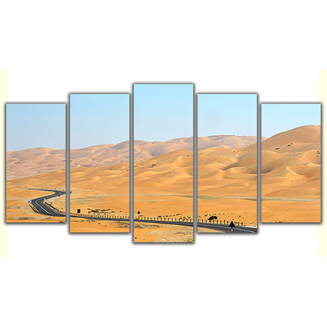 Obraz na płótnie poliptyk Kręta pustynna droga