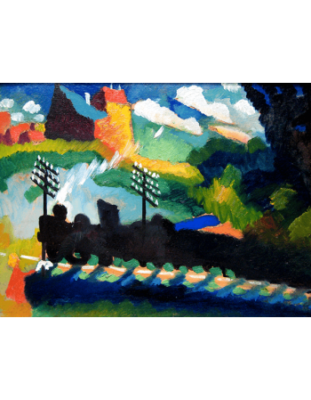 Reprodukcje obrazów Wassily Kandinsky Railroad at Murnau