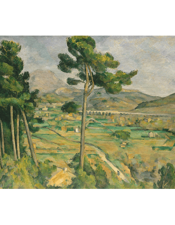 Reprodukcje obrazów Mont Sainte-Victoire and the Viaduct of the Arc River Valley - Paul Cezanne