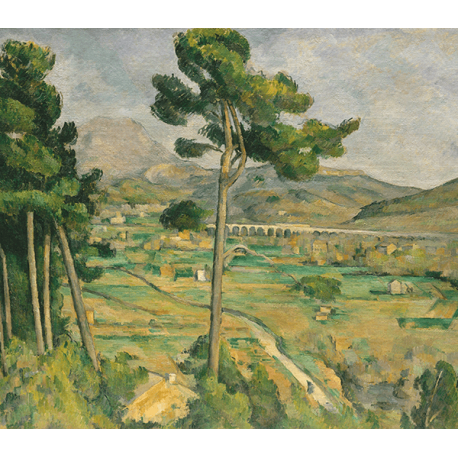 Reprodukcje obrazów Paul Cezanne Mont Sainte-Victoire and the Viaduct of the Arc River Valley