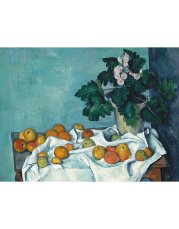 Reprodukcje obrazów Paul Cezanne Still Life with Apples and a Pot of Primroses