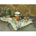 Reprodukcje obrazów Still Life with Jar, Cup, and Apples - Paul Cezanne