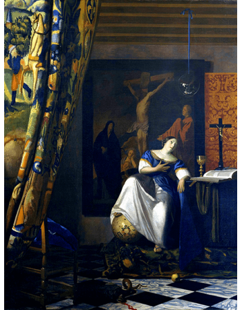 Reprodukcje obrazów Jan Vermeer Alegoria wiary