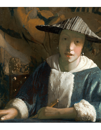 Reprodukcje obrazów Dziewczyna z fletem - Jan Vermeer