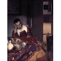 Reprodukcje obrazów Służąca śpiąca przy stole - Jan Vermeer