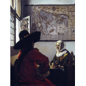 Reprodukcje obrazów Żołnierz i śmiejąca się dziewczyna - Jan Vermeer