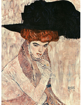 Reprodukcja obrazu Gustav Klimt The black feather hat