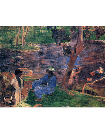 Reprodukcje obrazów Paul Gauguin Along the river