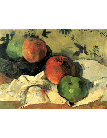 Reprodukcje obrazów Paul Gauguin Apples and bowl, or Still Life with friend Jacob